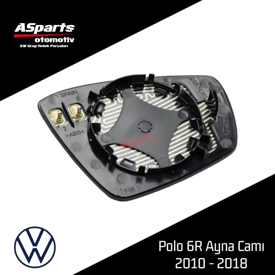 Polo 6R Ayna Camı 2010 - 2018 (Isıtmalı) Sol-Sürücü 6R0857521