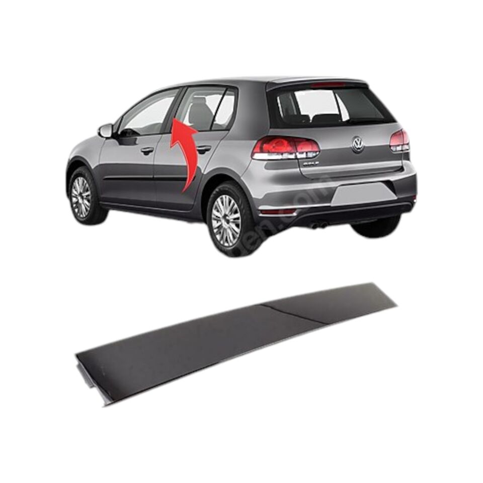 Volkswagen Golf 6 Sol-Sürücü Taraf Arka Kapı Direk Kaplaması 2009-2012 5K6839901B