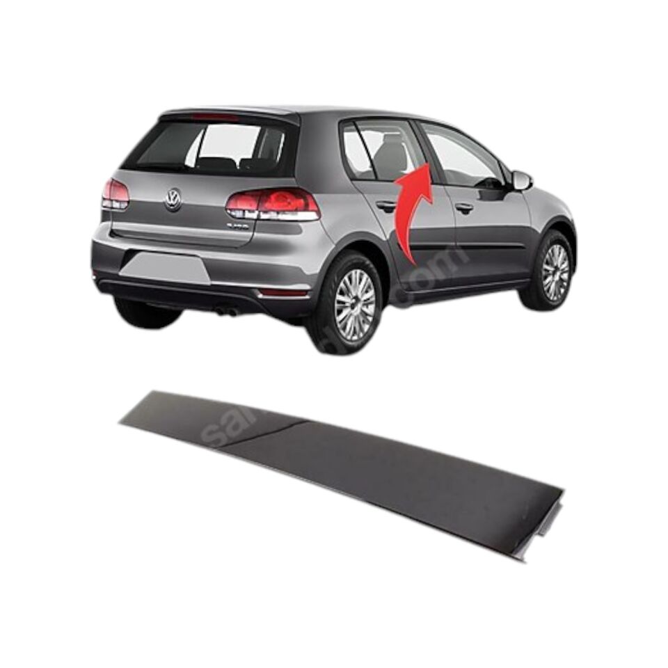 Volkswagen Golf 6 Sağ-Yolcu Taraf Arka Kapı Direk Kaplaması 2009-2012 5K6839902B