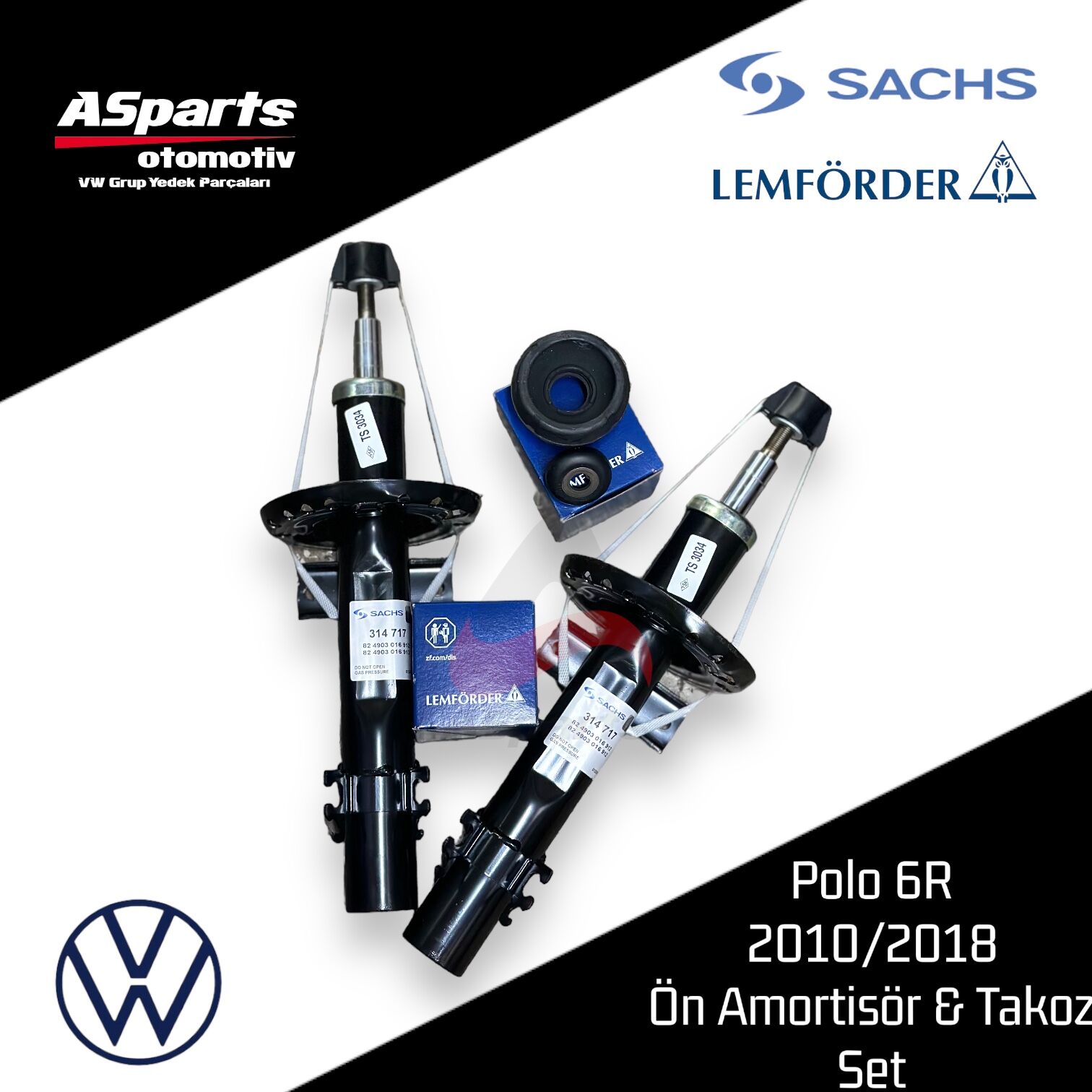 Volkswagen Polo 2011 - 2018 Ön Amortisör - Takoz Seti 6R0198413