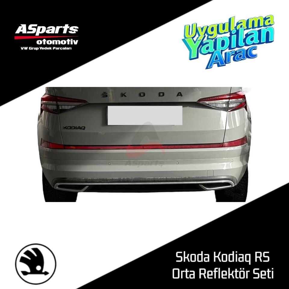 Skoda Kodiaq RS Arka Tampon Orta Reflektör Seti