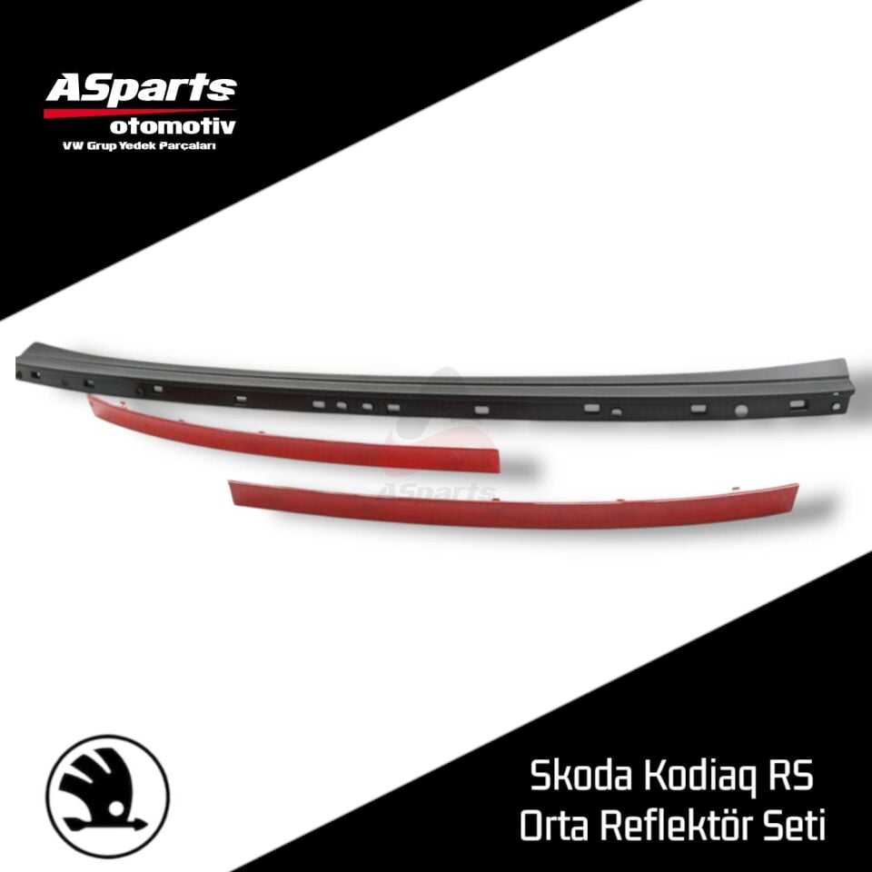 Skoda Kodiaq RS Arka Tampon Orta Reflektör Seti