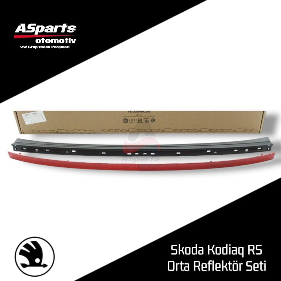 Skoda Kodiaq RS Arka Tampon Orta Reflektör Seti