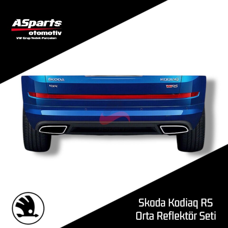 Skoda Kodiaq RS Arka Tampon Orta Reflektör Seti