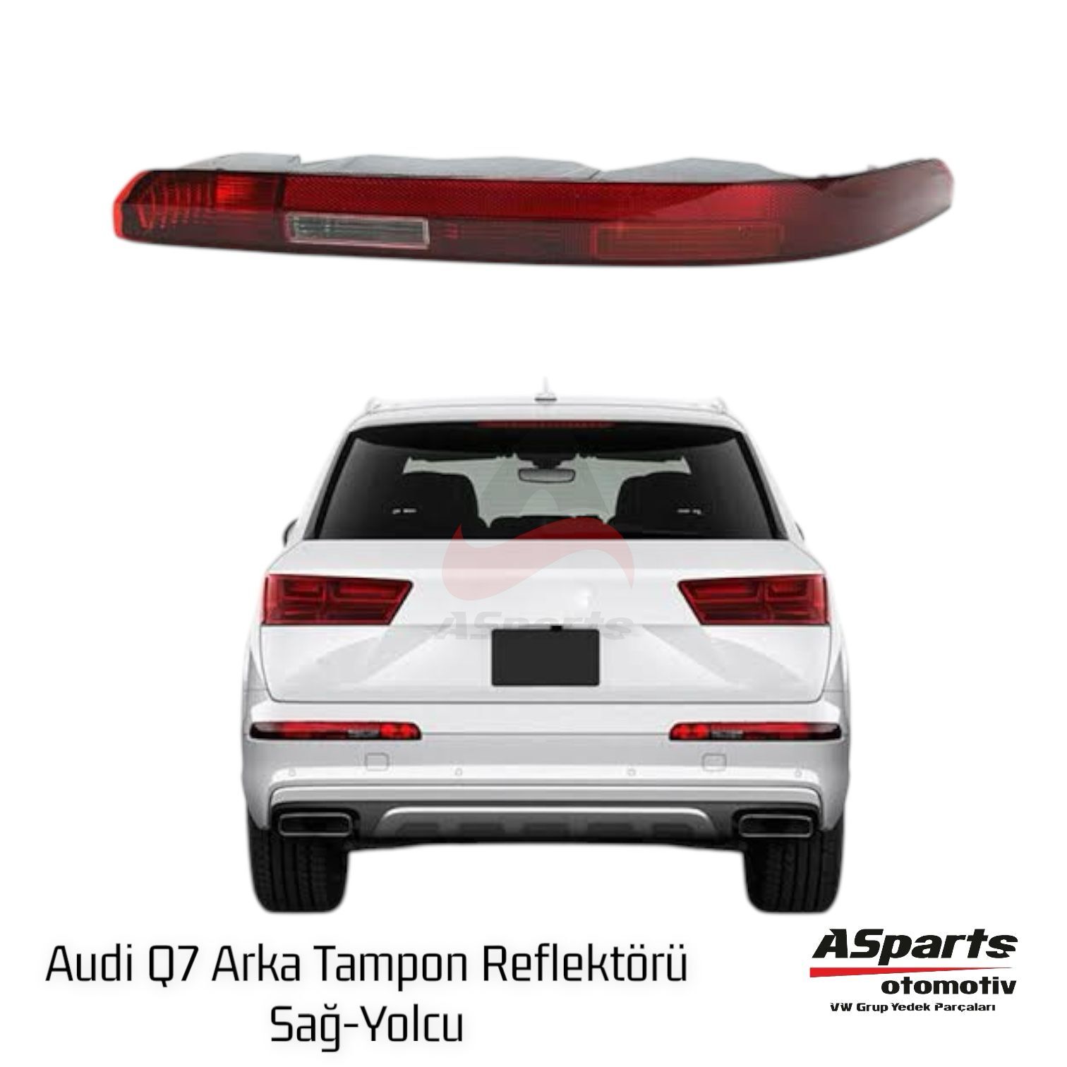 Audi Q7 2015 - 2023 Arka Tampon Reflektörü Sağ-Yolcu 4M0945096 (Marelli)