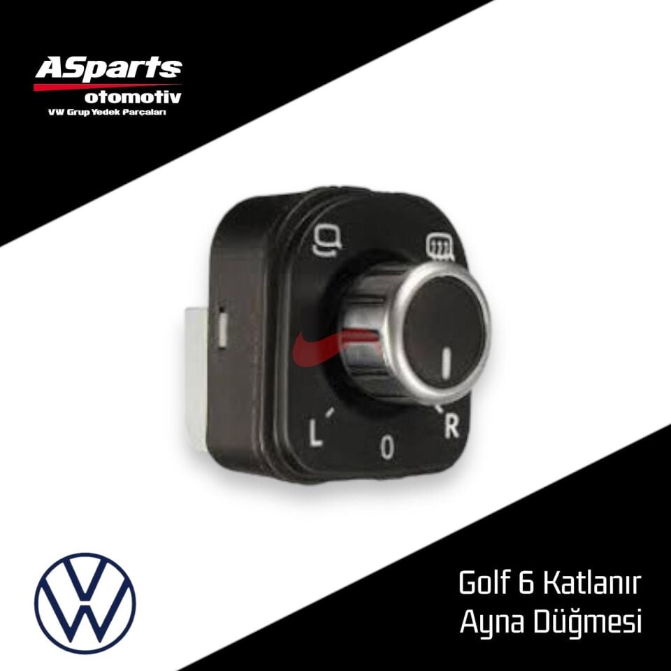 Volkswagen Golf 6 Katlanır Ayna Seti (Düğme ile Beraberdir.) 5K0198857