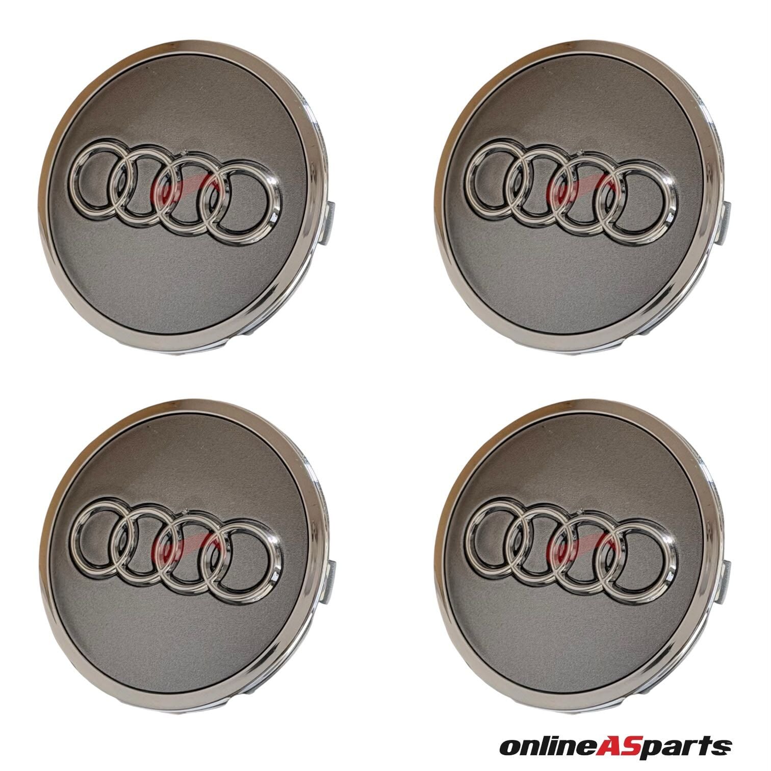 Audi A4-A5-A6-Q7 2016/2022 Jant Göbek Arması (Set) 8W0198601F - 8W0601170 - 4M0601170 (Füme)