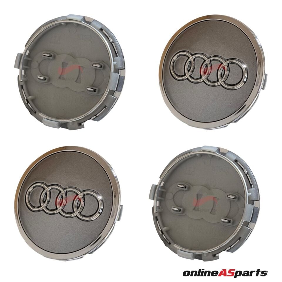 Audi A4-A5-A6-Q7 2016/2022 Jant Göbek Arması (Set) 8W0198601F - 8W0601170 - 4M0601170 (Füme)